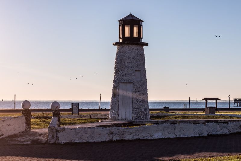 light house on the beach of hampton roads virginia