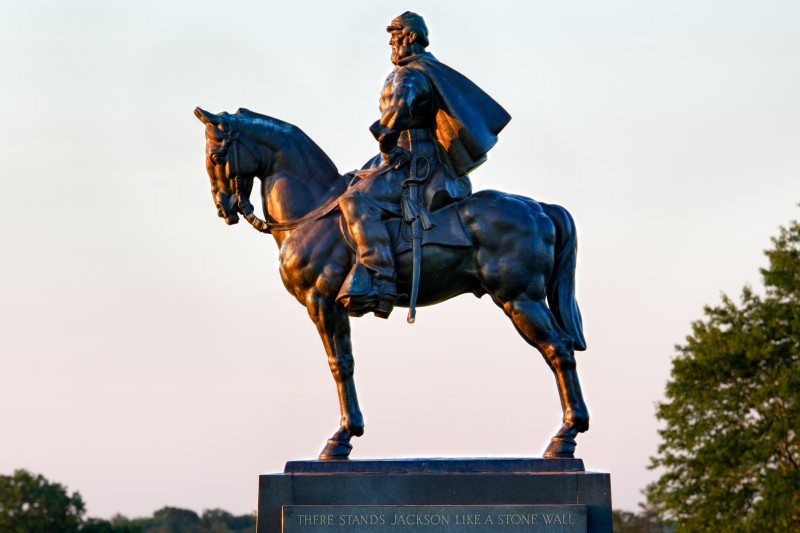 monument of stonewall jackson from manassas battlefield